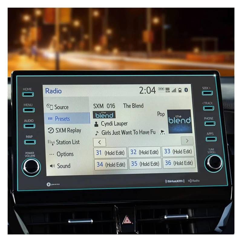 Auto Displayschutzfolie Für Toyota Für Camry XLE XSE Und Hybrid SE XLE XSE 2021-2022 9-Zoll Gehärtetes Glas Schutz Navigation Display Screen Protector Navigation Schutzfolie von Xxiucj