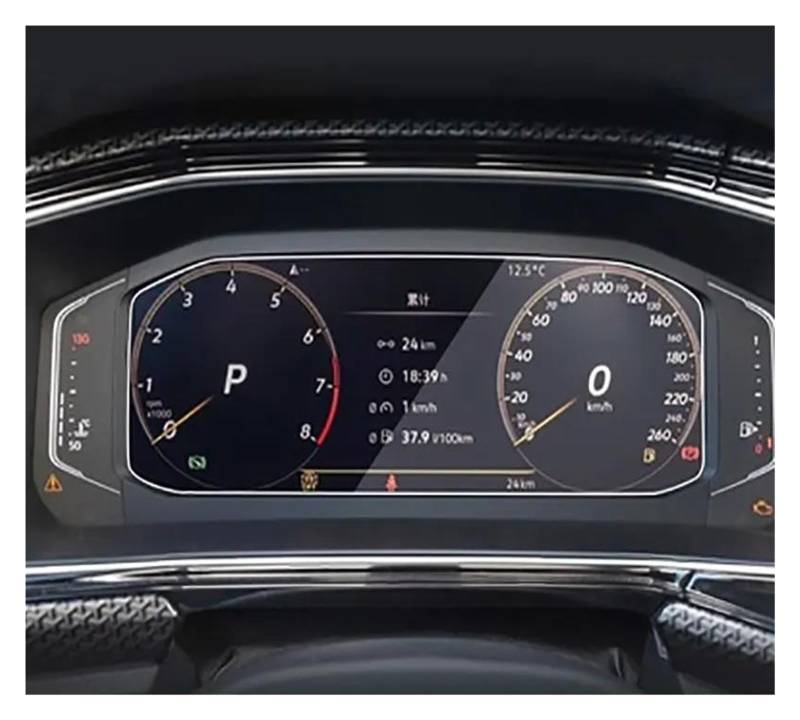 Auto Displayschutzfolie Für VW Für Passat 2019 2020 2021 Auto Radio GPS Navigation Screen Protector Auto Innen Gehärtetes Glas Schutz Film Navigation Schutzfolie(for Instrument) von Xxiucj