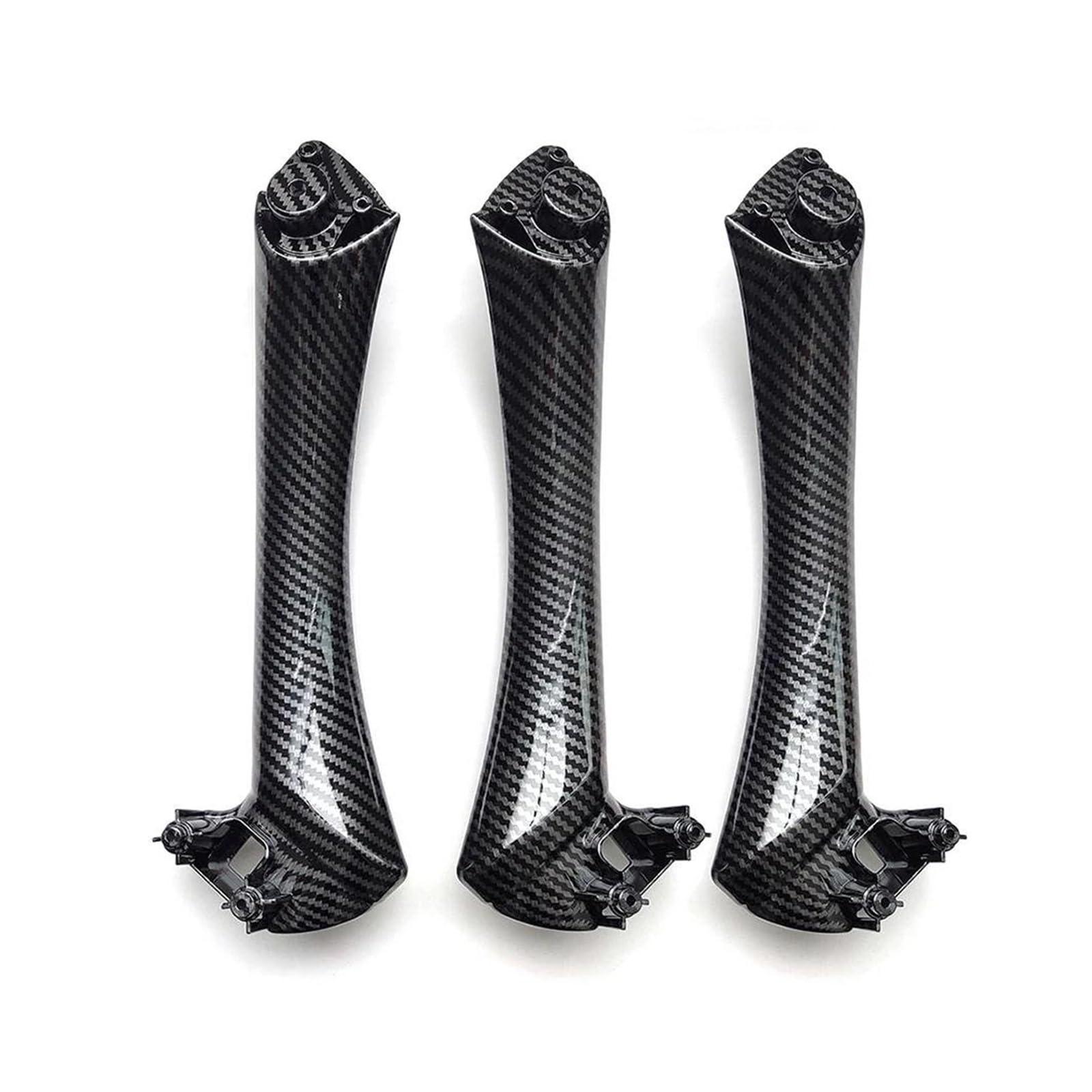 Auto Innentürgriff Für 3 Serie E90 E91 316 318 320 325 328i Auto Innen Zubehör Carbon Faser Armlehne Panel Tür Griff Set Autoinnentürgriffe(LHD Inside 3pcs Set) von Xxiucj