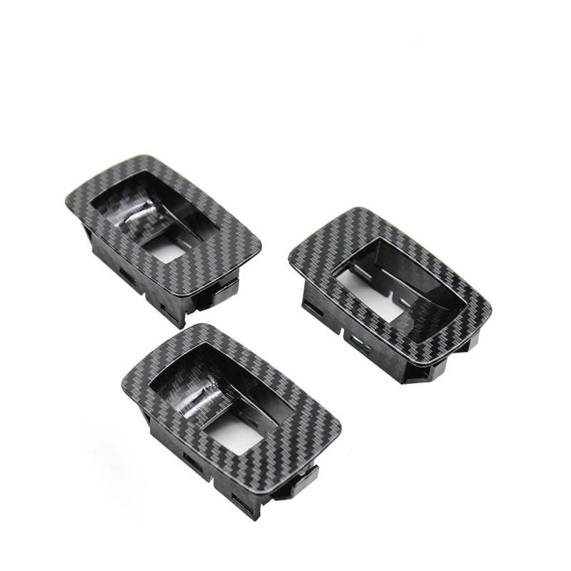 Auto Innentürgriff Für 3 Serie E90 E91 316 318 320 325 328i LHD RHD Auto Innen Armlehne Carbon Faser Tür Pull Griff Mit Abdeckung Trim Autoinnentürgriffe(3PCS Small Covers) von Xxiucj