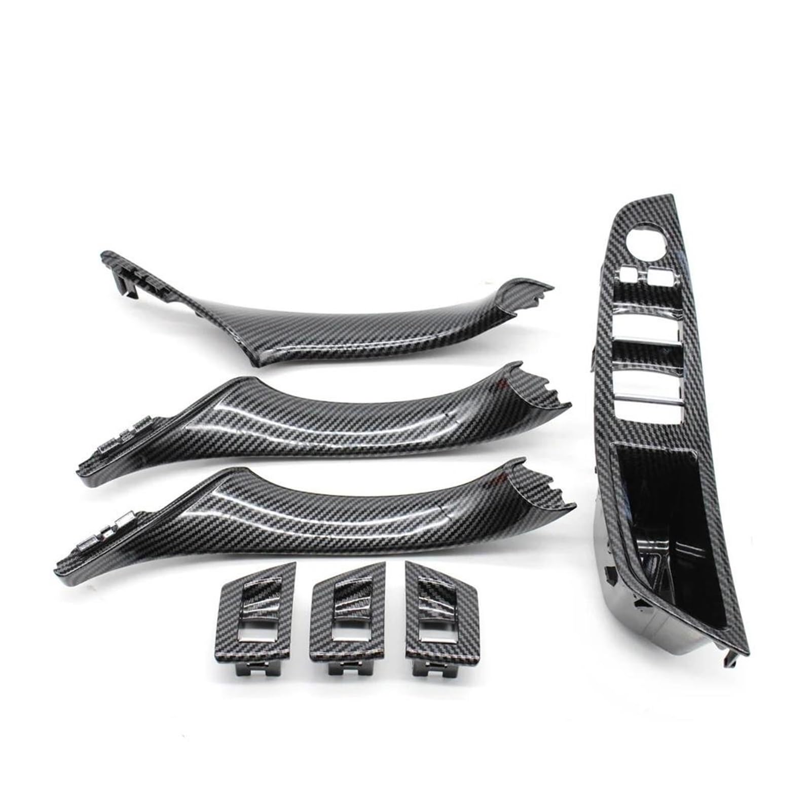 Auto Innentürgriff Für 5 Series F10 F11 520i 523i 525i 528i 535i 520d 530d Carbon Faser LHD RHD Auto Innen Tür Griff Armlehne Panel Trim Autoinnentürgriffe(RHD Inside Set) von Xxiucj