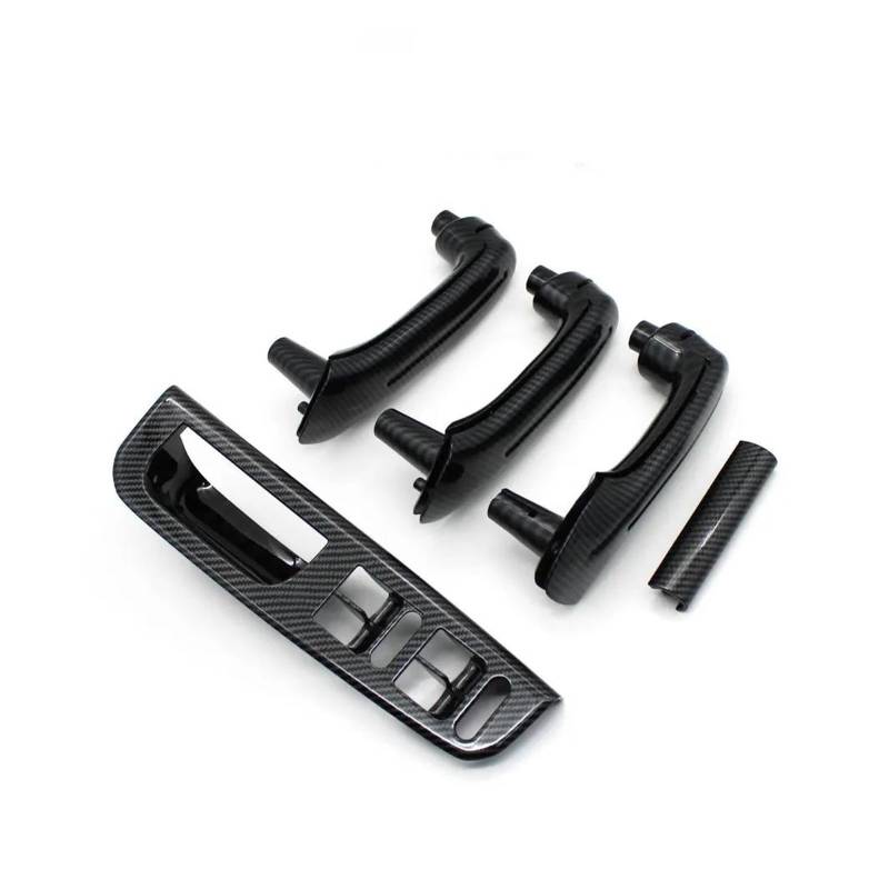 Auto Innentürgriff Für VW Für Bora Für Golf 4 Für MK4 Für Jetta 1999-2004 RHD Auto Innen Vorne Hinten Links Rechts Tür Pull Griff Set Ersatz Autoinnentürgriffe(Carbon Fiber 8PCS) von Xxiucj