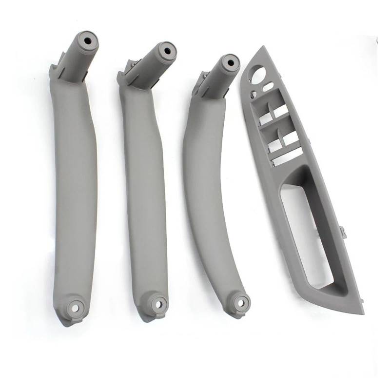 Auto Innentürgriff Für X5 X6 E70 E71 2007-2013 4PCS Set Auto Front Fahrer Tür Griff Armlehne Abdeckung Innen Tür Pull Griff Panel Trim Abdeckung Autoinnentürgriffe(Gray RHD 4PCS Set) von Xxiucj