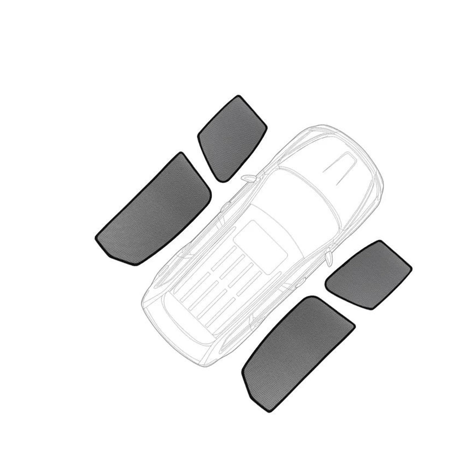 Auto-Sonnenschirm Für A4 Für B9 Für Avant 2017-2024 Magnetischer Auto-Sonnenschutzschild Frontscheibenrahmen Vorhang Sonnenschutzvisier Für Rückseite Fensters Frontscheibenabdeckung(4PCS Side Windows) von Xxiucj