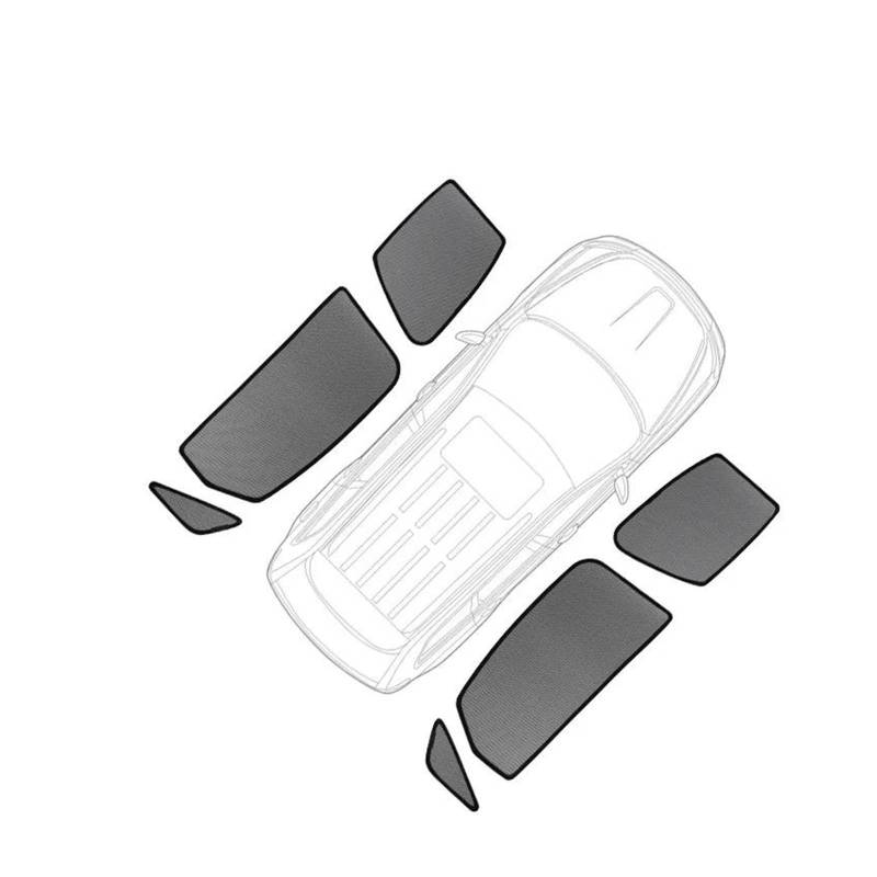 Auto-Sonnenschirm Für Jade 2012-2021 Magnetischer Auto-Sonnenschutz für die Windschutzscheibe, Vorhang, Fenster, UV-Schutz, Sonnenschutz, Visier, Jalousien Frontscheibenabdeckung(6PCS Side Windows) von Xxiucj