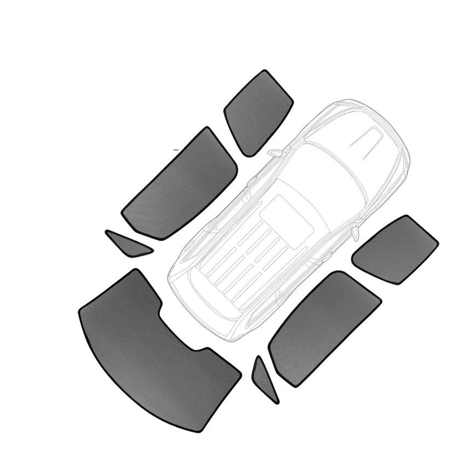 Auto-Sonnenschirm Für Jeep Für Grand Für Cherokee WK2 2011-2020 Autovorhangfenster-Sonnenschutzabdeckungen Magnetischer Sonnenschutzvisier Solar-Autozubehör Frontscheibenabdeckung(7pcs) von Xxiucj