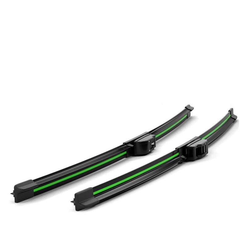 Auto-Wischerblätter 3 Stücke Für Toyota Für FJ Für Cruiser 2006-2023 Frontscheibenwischerblätter Windschutzscheibe Fenster Zubehör Scheibenwischer(Black-Green) von Xxiucj