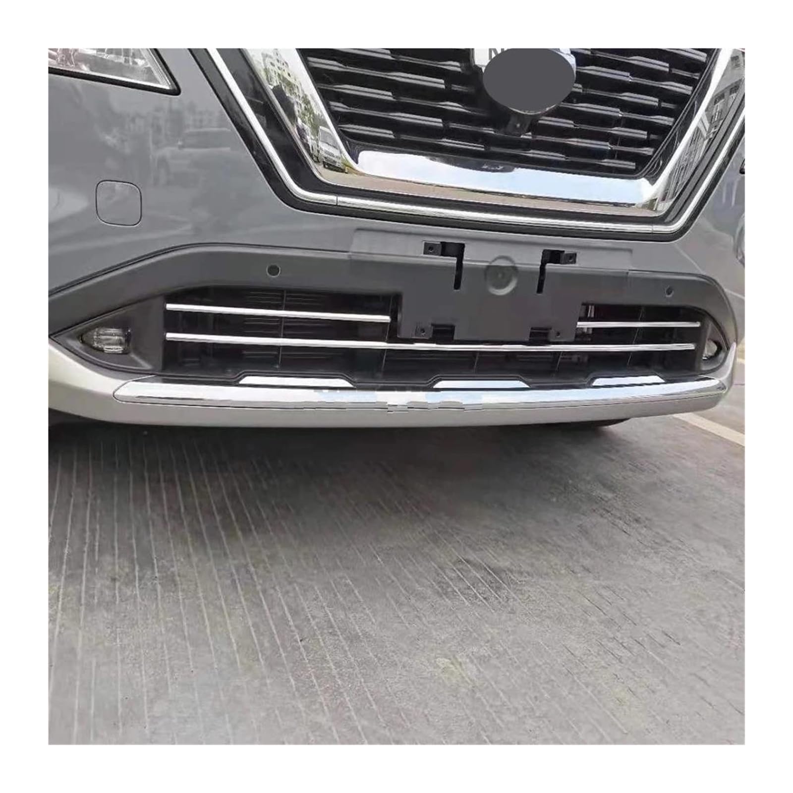 Frontspoiler Lippe Für Nissan Für X-Trail Für Xtrail Für Rogue T33 2021 2022 2023 Chrom Front Stoßstange Grille Racing Grill Form Trim Auto Außen Frontstoßstange Spoiler von Xxiucj