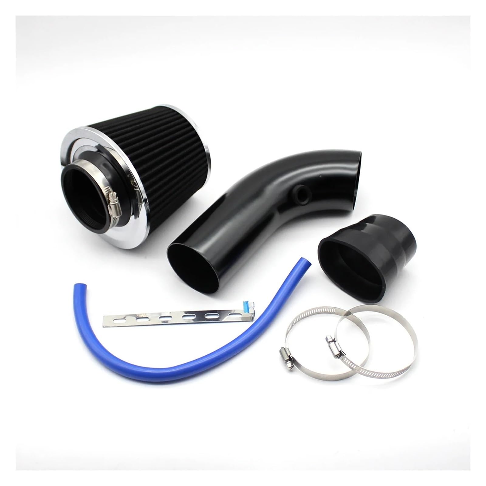 Induktion Schlauch Kit Universal 76MM 3 Automotive Modifikation Pilzkopf Filter Luftfilter Luftfilter Ansaugrohr Aluminium Kit Kaliber Auto Luftansaug(Carbon Silver) von Xxiucj