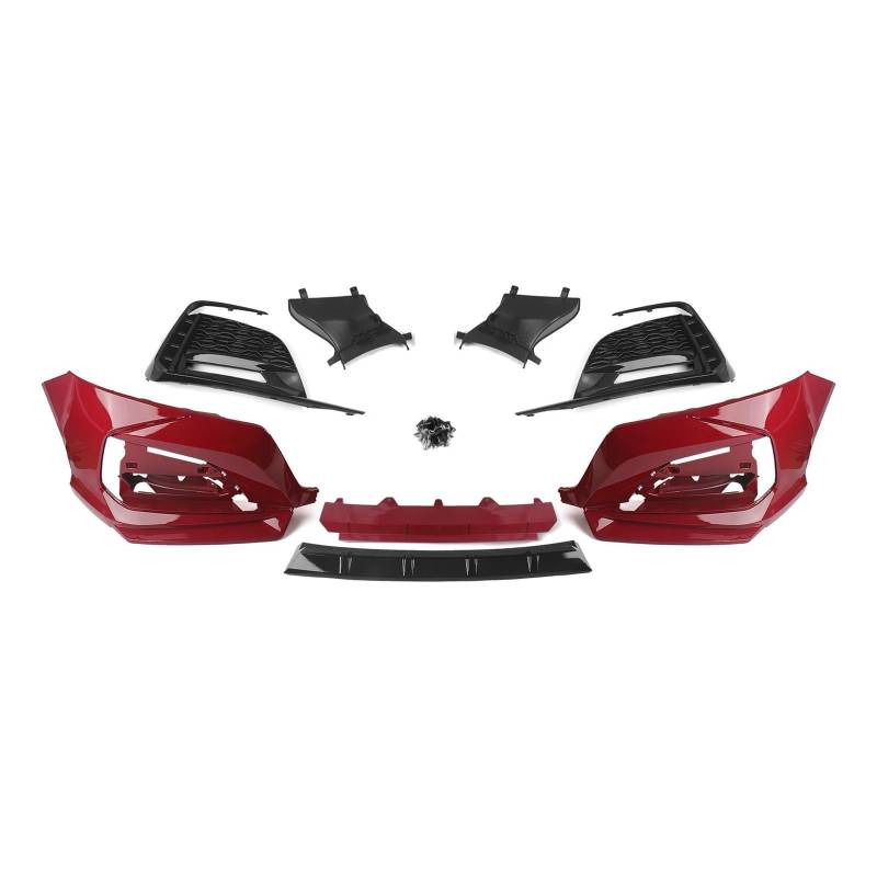 Kühlergrill Für Accord 10th 2018-2021 Untergehäuse Ansaughaube Splitter Spoiler Kit Frontstoßstangenabdeckung Surround-Formteil Auto Frontgrill(Red) von Xxiucj