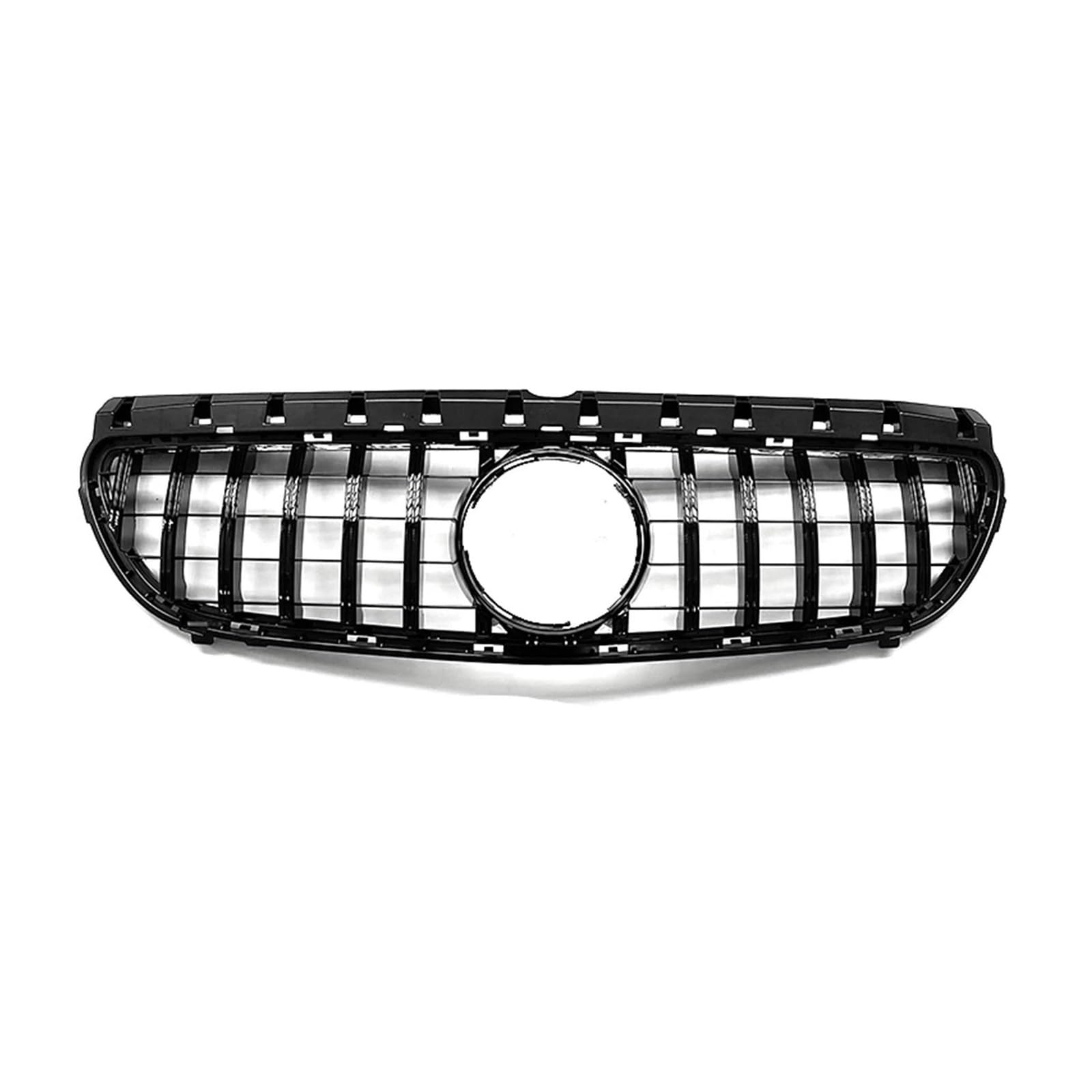 Kühlergrill Für Benz Für B Klasse W246 2015-2019 B180 B200 B250 GT R Stil Schwarz/Silber Obere Stoßstange Ansaughaube Mesh Grille Frontgrill Auto Frontgrill(Schwarz) von Xxiucj