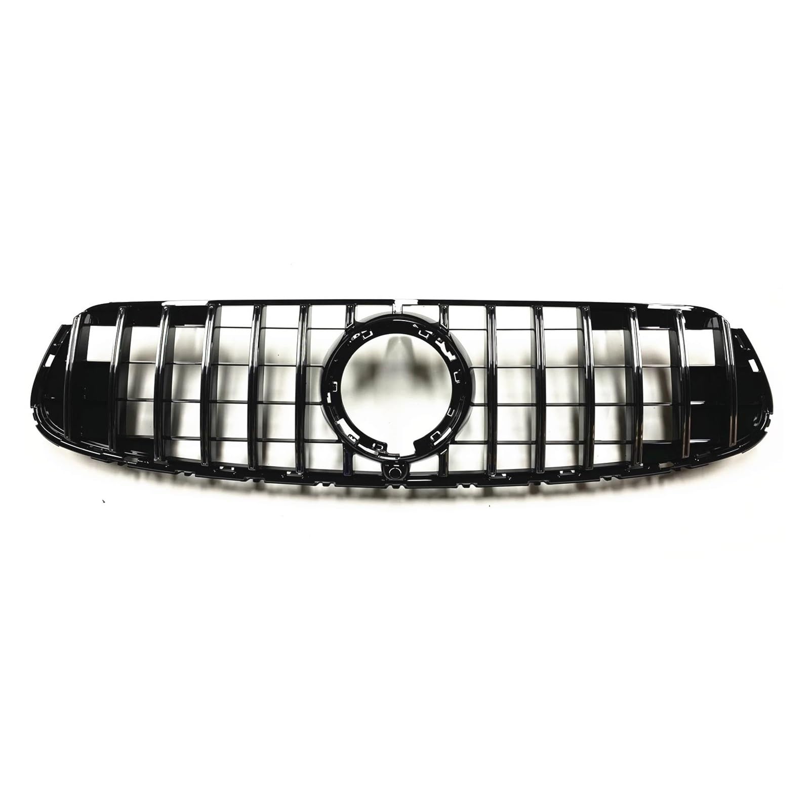 Kühlergrill Für Benz Für GLC Klasse W253 X253 C253 2020-2023 GLC300 GLC350 GLC43 Sport GT Stil Stoßstange Haube Mesh Grid Front Grill Grille Auto Frontgrill(Silber) von Xxiucj