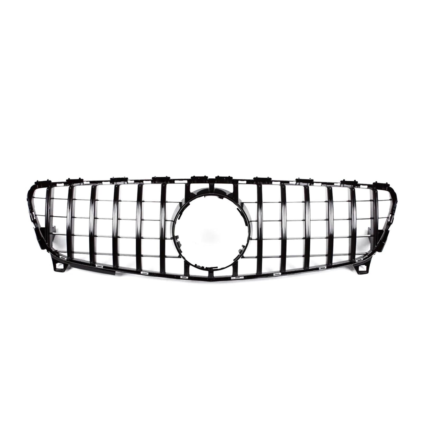 Kühlergrill Für Benz Für W176 2016-2018 A-Klasse A180 A200 A250 A45 AMG Frontgrill Silber/Schwarz GT Style Oberer Stoßstangenhauben-Maschengrill Auto Frontgrill(Schwarz) von Xxiucj