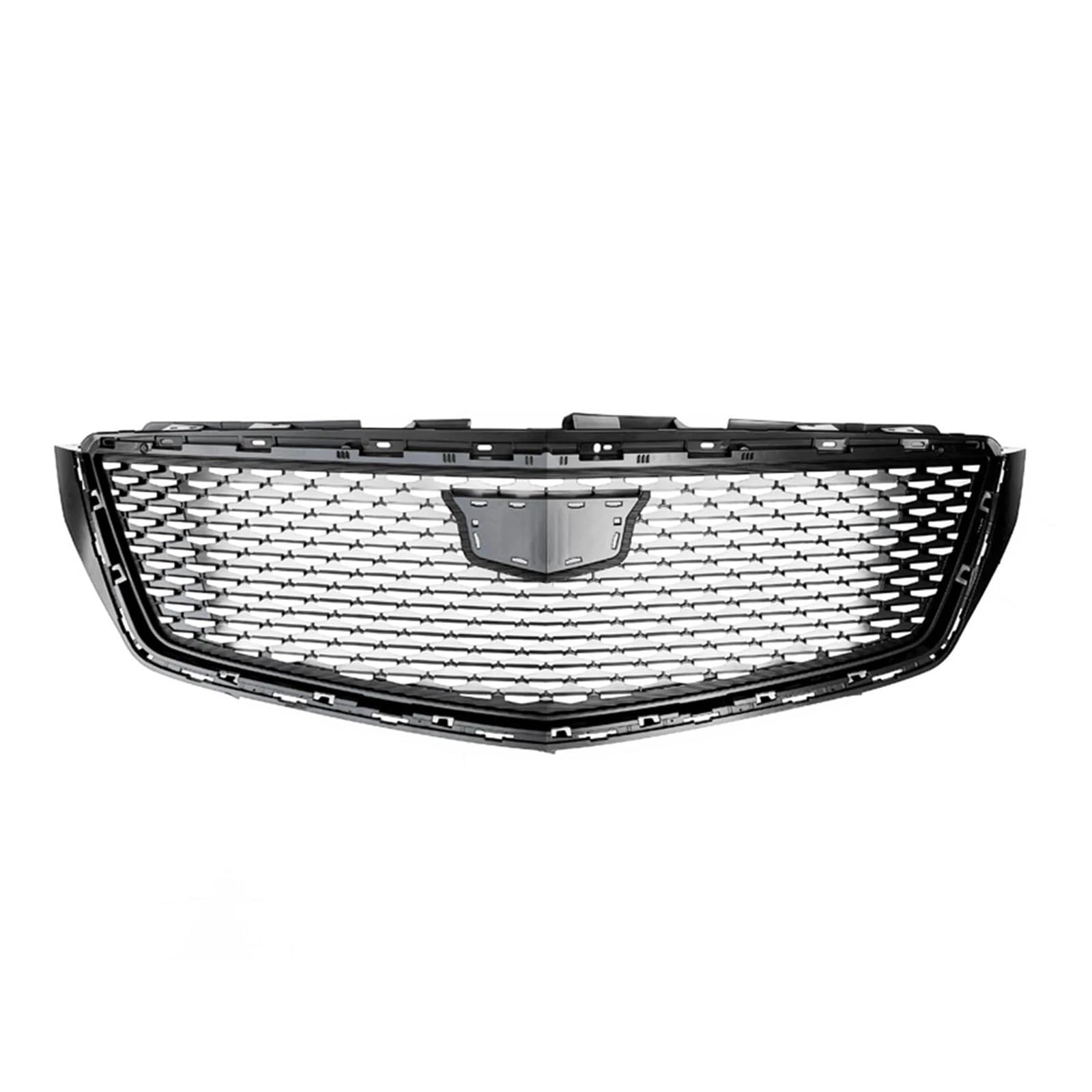 Kühlergrill Für Cadillac Für XTS 2018 2019 2020 4 Türer Schwarz/Silber Obere Stoßstange Haube Mesh Grid Racing Grill Körper Kit Frontgrill Auto Frontgrill(Silber) von Xxiucj