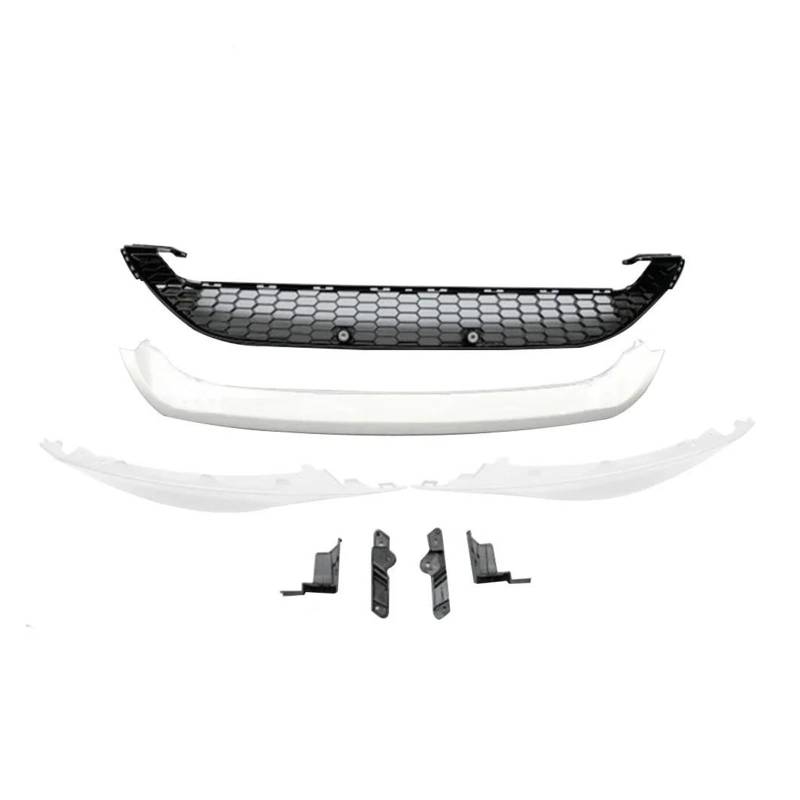 Kühlergrill Für Ford Für Focus 2015 2016 2017 2018 Frontschürze Lip Body Kit Spoiler Flügel Weiß Auto Frontgrill(Classic White) von Xxiucj