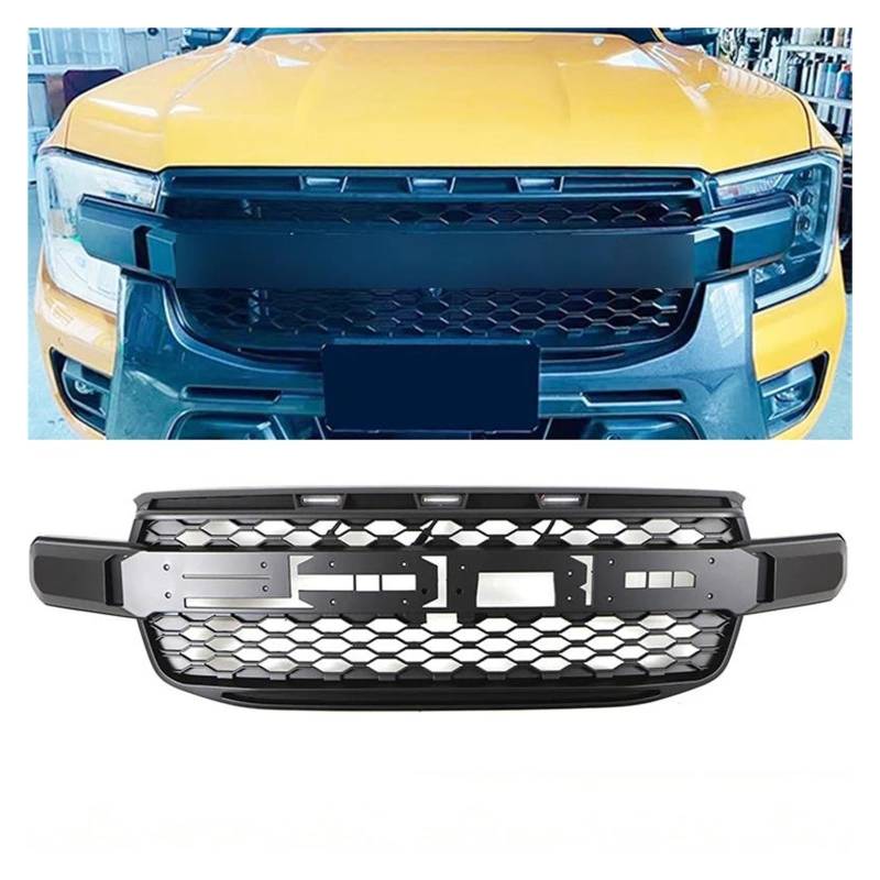 Kühlergrill Für Ford Für Ranger 2022-2023 Grill Frontschürze Grille Modifikation Zubehör Dekoration Racing Grill Auto Frontgrill von Xxiucj