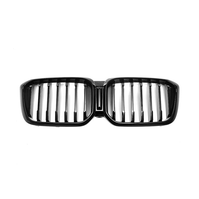 Kühlergrill Für X3 Für X4 G01 G02 LCI 2022 Basisversion Dual Line Style Glanzschwarz Obere Stoßstangenhaube Mesh Grid Grill Front Nierengrill Auto Frontgrill(Single Slat Style) von Xxiucj