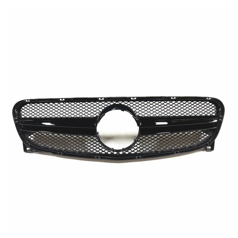 Kühlergrill Kühlergrill Für Benz GLA-Klasse X156 AMG 2014–2016 GLA180 GLA200 GLA250, Silber/Schwarz, Oberes Stoßstangenhaubengitter Auto Frontgrill(Schwarz) von Xxiucj