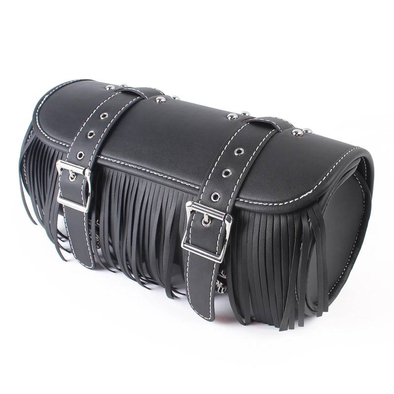 Motorrad Hecktasche Für Chopper Bobber Für Cruiser Sportster XL Motorrad Universal Sattel Tasche PU Leder Gabel Schwanz Tasche Gepäck Motorradtasche von Xxiucj