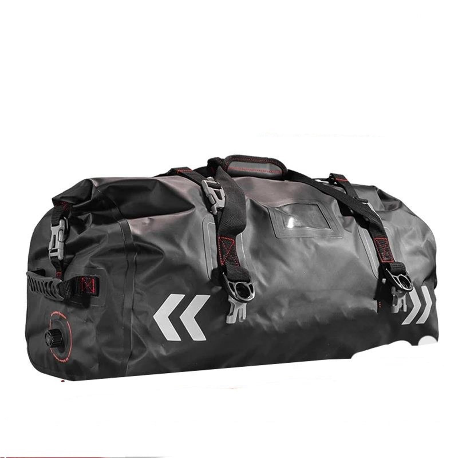 Motorrad Hecktasche Für Cruiser Hecktasche Reflektierende Hecktasche Große Kapazität Motorrad-Rucksack wasserdichte Satteltasche Motorradtasche(Schwarz) von Xxiucj