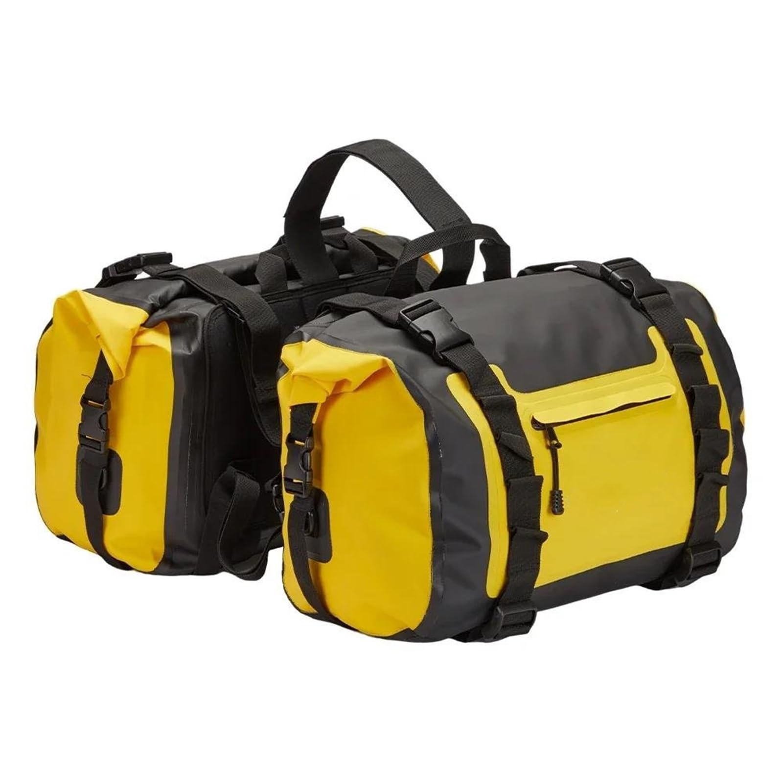 Motorrad Hecktasche Für Touring Softail Dyna Low Rider Motorrad Satteltaschen 50L Outdoor wasserdichte Trocken Reise Gepäck Tasche Seite Sattel Motorradtasche(2pcs 25L Yellow) von Xxiucj