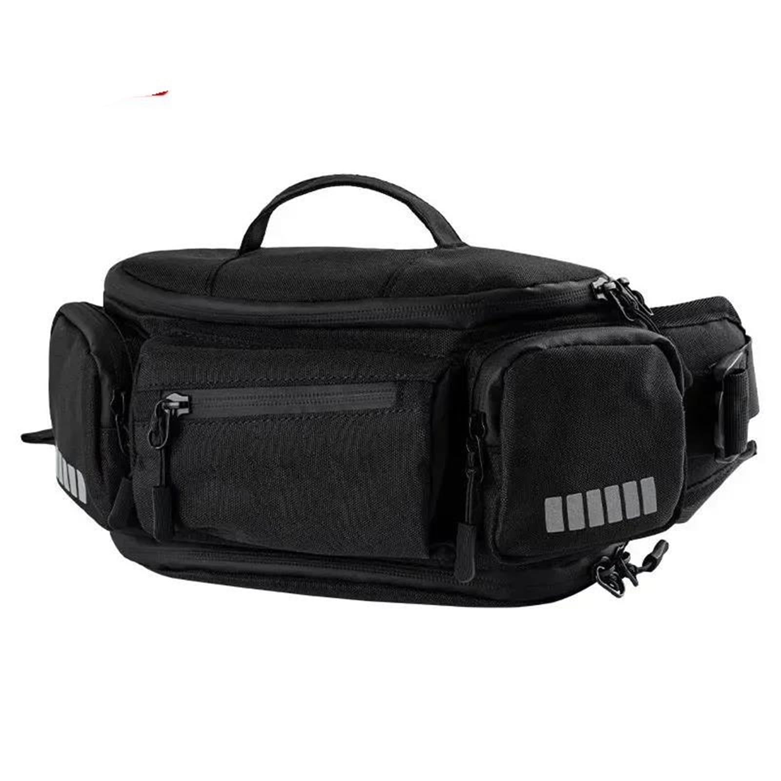 Motorrad Hecktasche Motorradtasche Große Kapazität wasserdichte Hüfttasche Multifunktionale Reisetasche Schmutzabweisend Motorradtasche(Schwarz) von Xxiucj