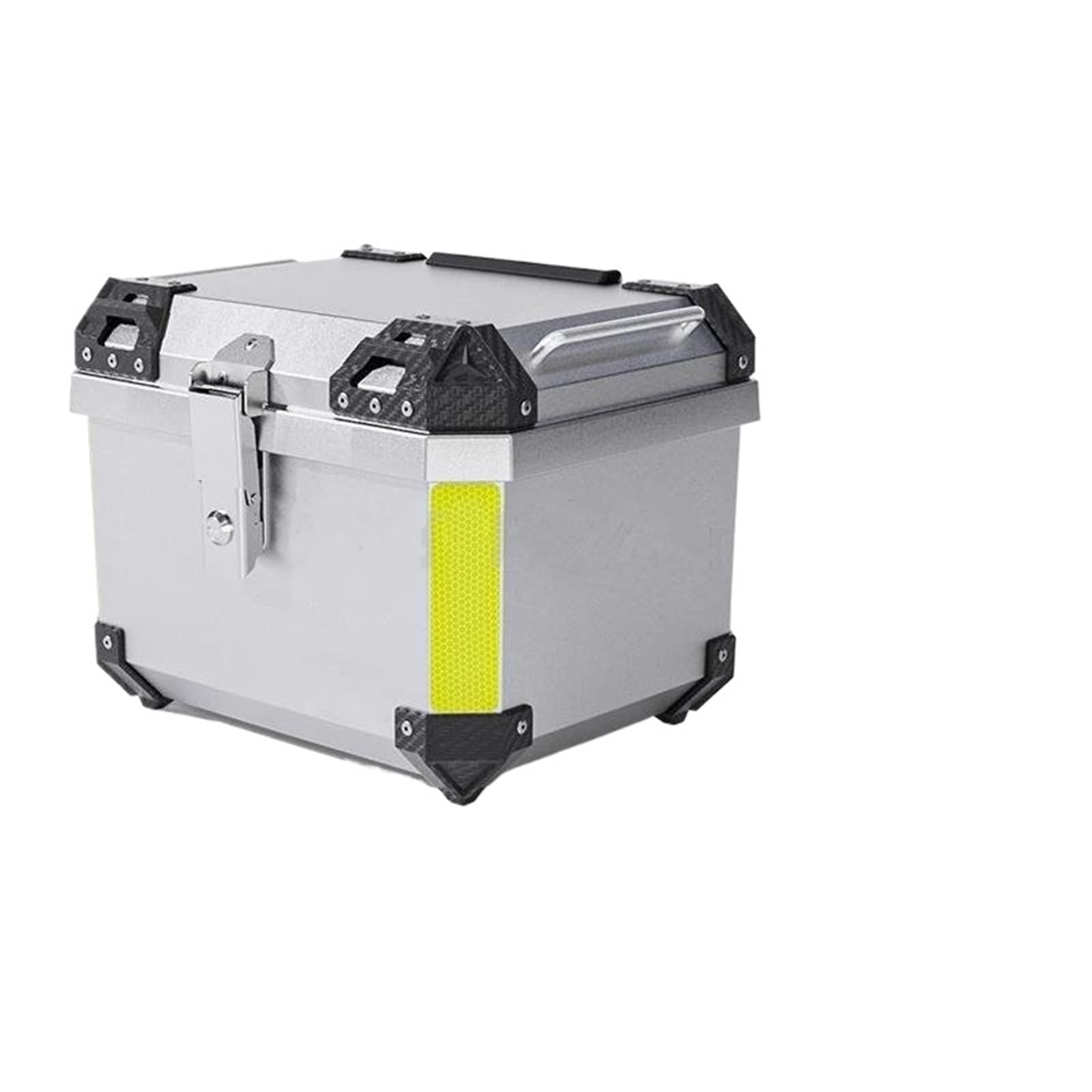 Motorrad Hecktasche Universal Motorrad Heckbox Top Tail Helm Box Abschließbare Gepäckaufbewahrung Werkzeugkasten Lagerregal 45L 57L Motorradtasche(45L Silver) von Xxiucj