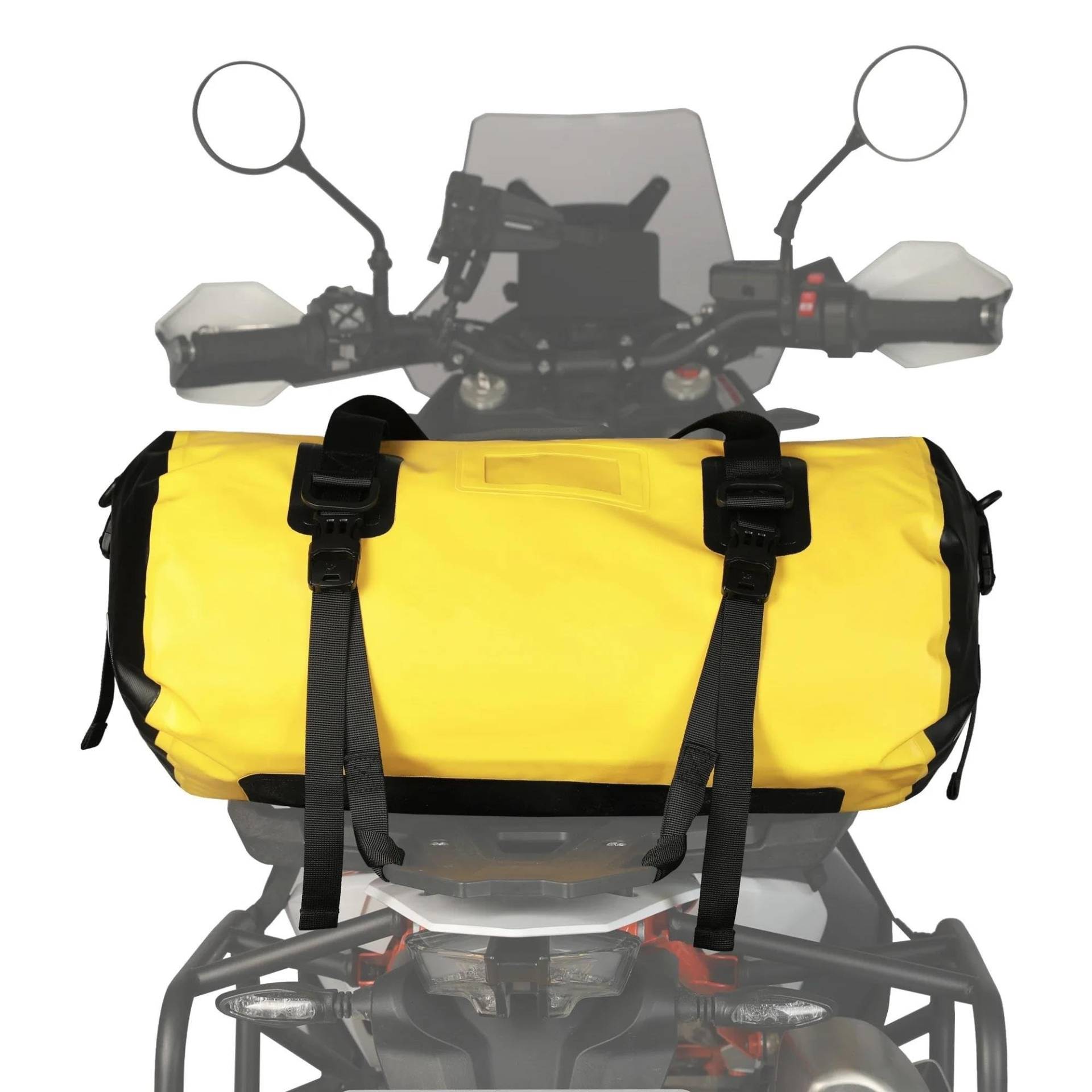 Motorrad Hecktasche Universelle Motorrad Satteltasche 20 L/45 L/65 L wasserdichte Rücksitz Hecktasche Schnell Trocknende Reisetasche Motorradtasche(45L-Yellow) von Xxiucj