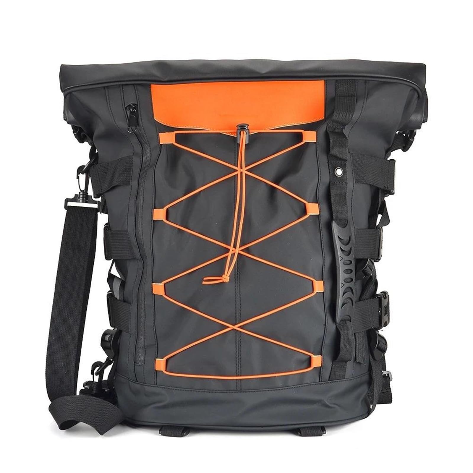 Motorrad Hecktasche Universeller Motorrad Wasserdichter Rucksack Für Den Rücksitz Fahrradrucksack Erweiterbar Motorradtasche(Orange) von Xxiucj