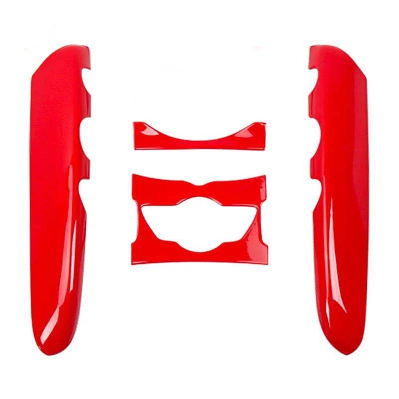 Schalttafelabdeckung Trims Für Für Mini Für Cooper Für Clubman R56 R55 2007-2013 Center Control Knob Panel Trim Abdeckung Aufkleber Panel Schutz Rahmen Trim Aufkleber(Chili Red) von Xxiucj