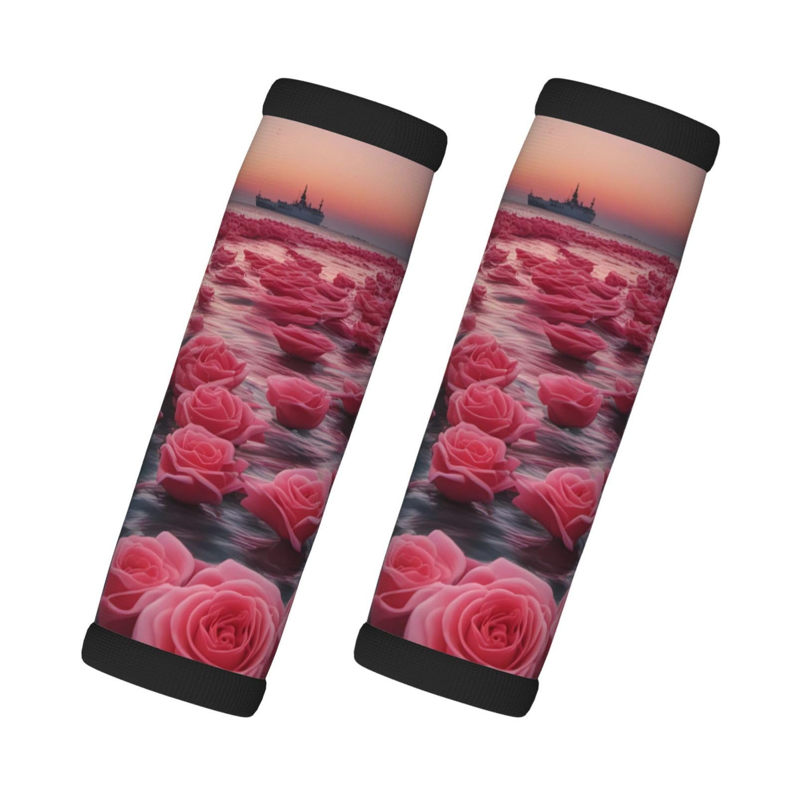 Roses By The Sea Gepäckgriffe, Neopren, Reisezubehör für einfache Identifizierung, 2 Packungen von Xzdal