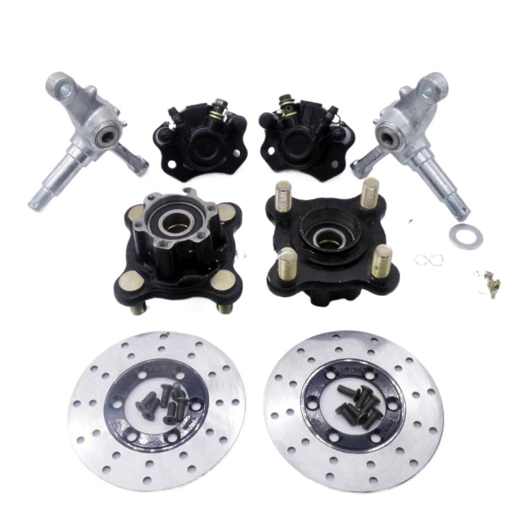 1 SET Lenkfederspindeln mit 100 mm M14*4 Bremssattel 130 mm Scheibe Radnabe für Buggy Go Kart Quad Bike Teile von XzwgYlx