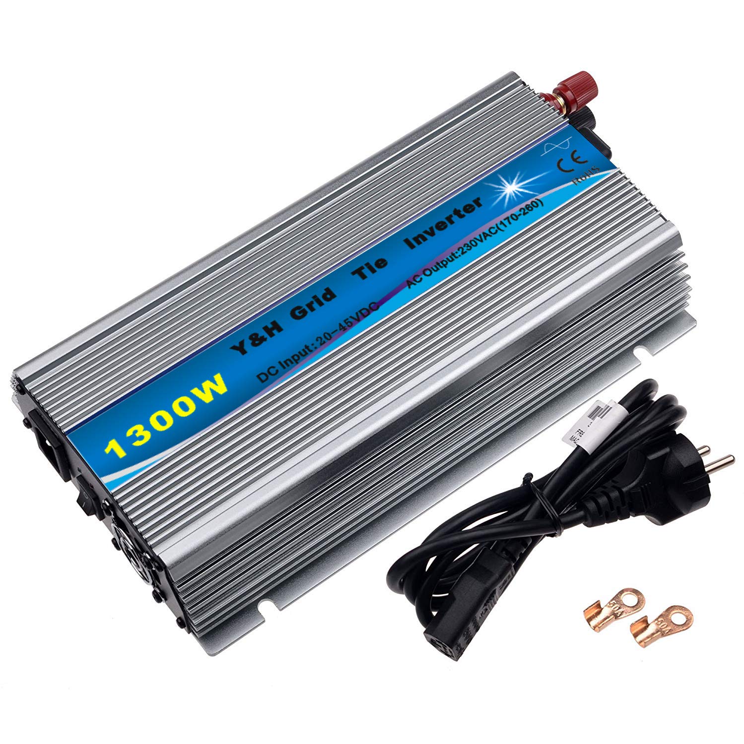 Y&H 1300W Grid Tie Wechselrichter stapelbar MPPT Reine Sinuswelle DC30-45V Solareingang für 24V 30V 36V PV Solarpanel.AC190V-260V Ausgang Reine Sinus Strom-Netz-gebunden von Y&H