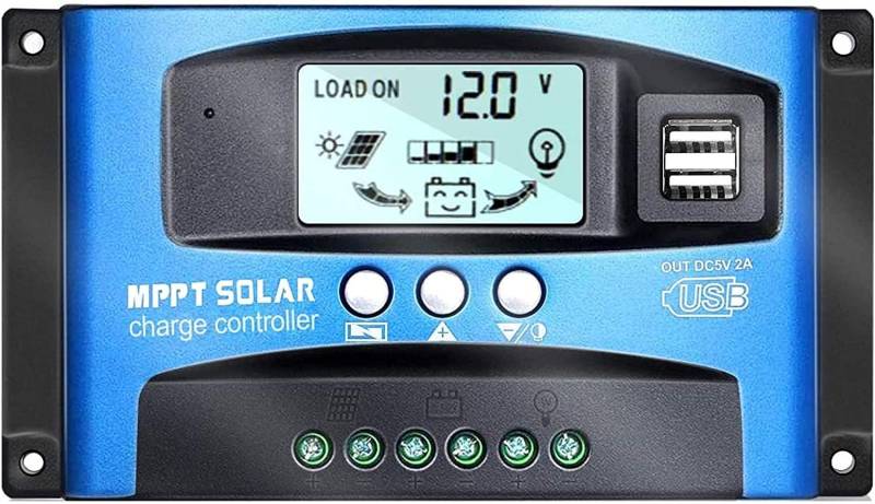 Y&H MPPT Solarladeregler 100A 12V/24V Auto Focus Tracking Solarpanel Laderegler Controller Regler mit Dual USB Port,LCD Display von Y&H