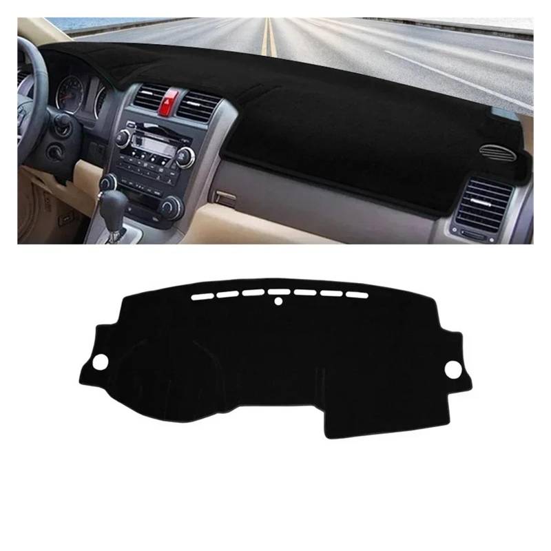 Armaturenbrettabdeckung Matte Für CRV Für CR-V III MK3 2007 2008 2009 2010 2011 Auto Dashboard Abdeckung Dash Matte Sonnenschutz Nicht-Slip Pad Innen Zubehör(A Black Side LHD) von YAKISA