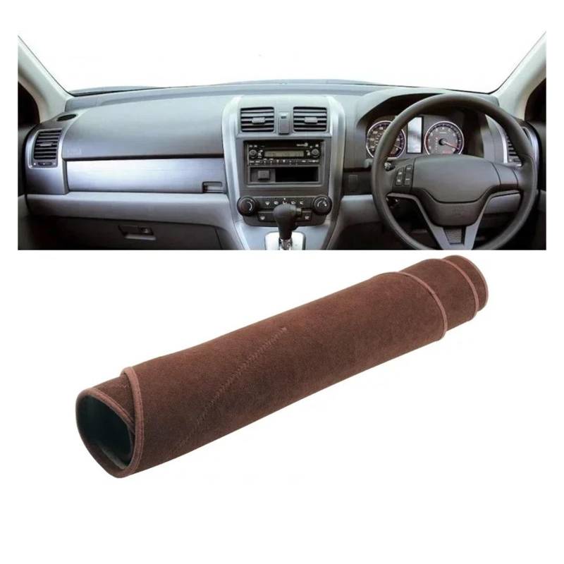 Armaturenbrettabdeckung Matte Für CRV Für CR-V III MK3 2007 2008 2009 2010 2011 Auto Dashboard Abdeckung Dash Matte Sonnenschutz Nicht-Slip Pad Innen Zubehör(B Brown RHD) von YAKISA