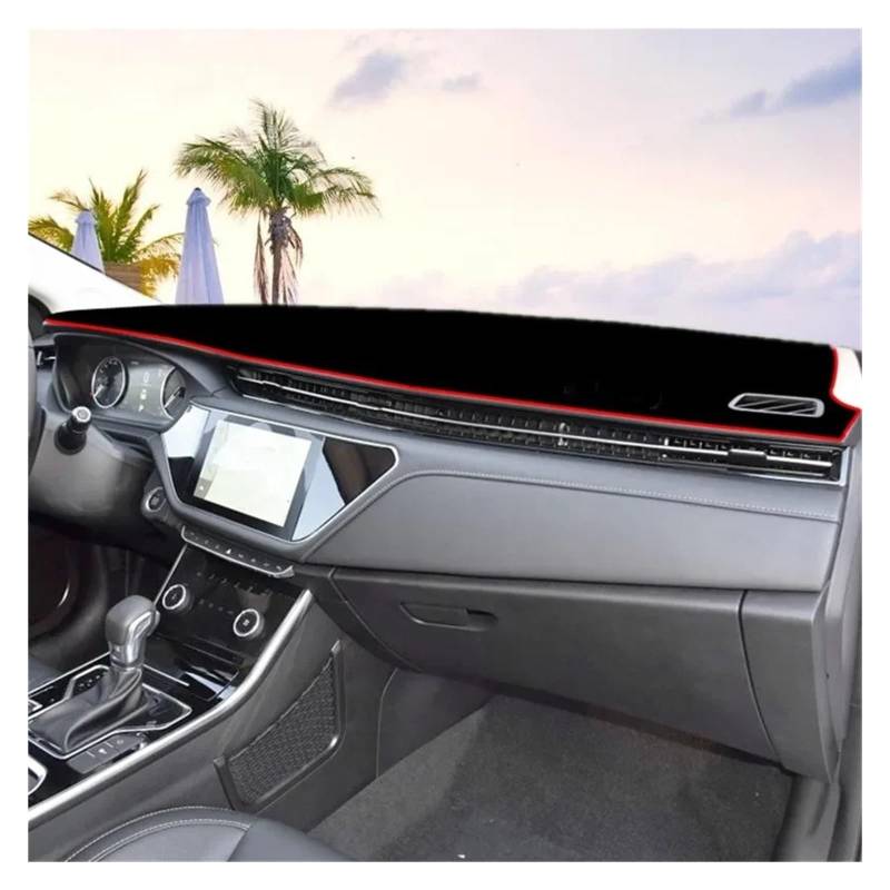 Armaturenbrettabdeckung Matte Für Chery Für Arrizo 5 2016-2019 LHD Auto Dashboard Abdeckung Matte Pad Dashmat Vermeiden Licht Pad Sonnenschutz Instrument Panel Teppiche(2019 Red) von YAKISA