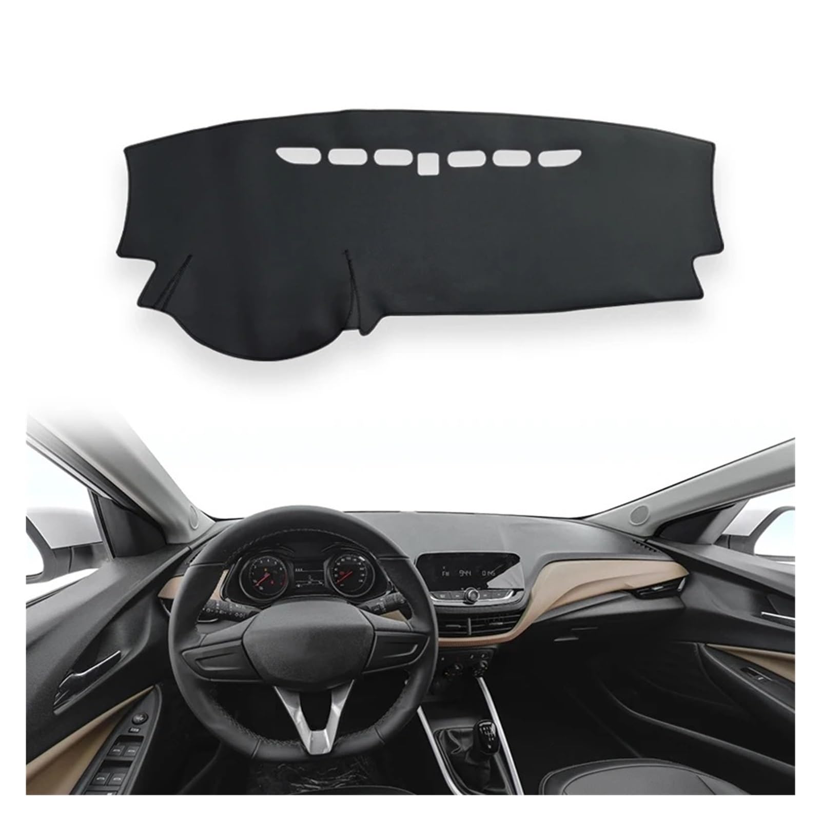 Armaturenbrettabdeckung Matte Für Chevrolet Für Cavalier Für Onix Für Prisma 2020-2024 LHD Auto Dashboard Abdeckung Matten Sonnenschutz Instrume Panel Zubehör von YAKISA