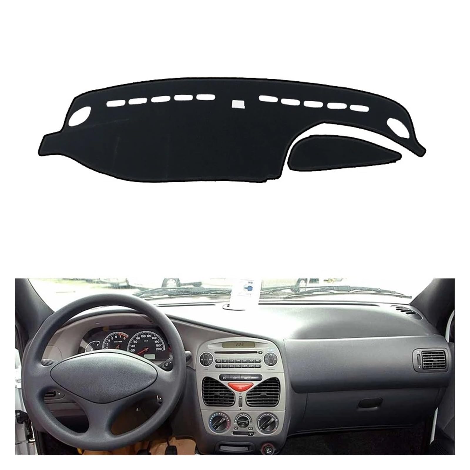 Armaturenbrettabdeckung Matte Für FIAT Für Palio Für Siena Für Wochenende 2004-2006 Rechts Und Links Hand Stick Auto Dashboard Abdeckung Matte Schatten Kissen Pad(Left Hand Drive) von YAKISA