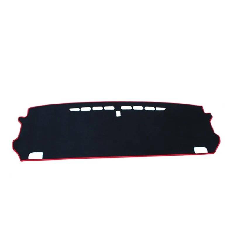 Armaturenbrettabdeckung Matte Für Fit GR9 Für Jazz Für Crosstar 2021 Auto Dashboard Matte Abdeckung Dash Matten Pad Vermeiden Sonne Teppich Innen Dekoration Zubehör(Red Edge) von YAKISA