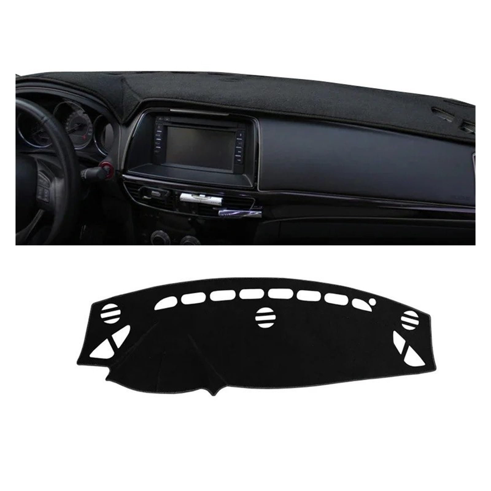 Armaturenbrettabdeckung Matte Für Mazda 6 GJ Für Atenza 2013 2014 2015 Auto-Armaturenbrettabdeckung Vermeiden Sie Leichte Pad-Sonnenschutz Anti-UV-Teppiche Nicht-Schlupfmatten(Black Side) von YAKISA