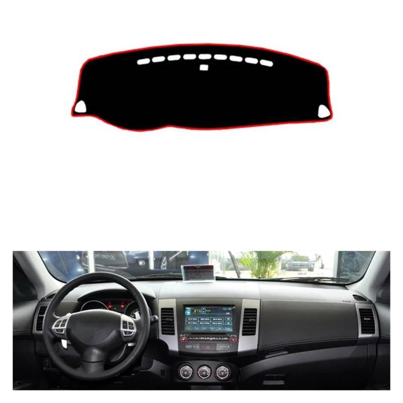 Armaturenbrettabdeckung Matte Für Mitsubishi Für Outlander 2009-2012 Rechts Und Links Hand Stick Auto Dashboard Abdeckungen Matte Schatten Kissen Pad Teppiche Zubehör(Left Hand Drive) von YAKISA