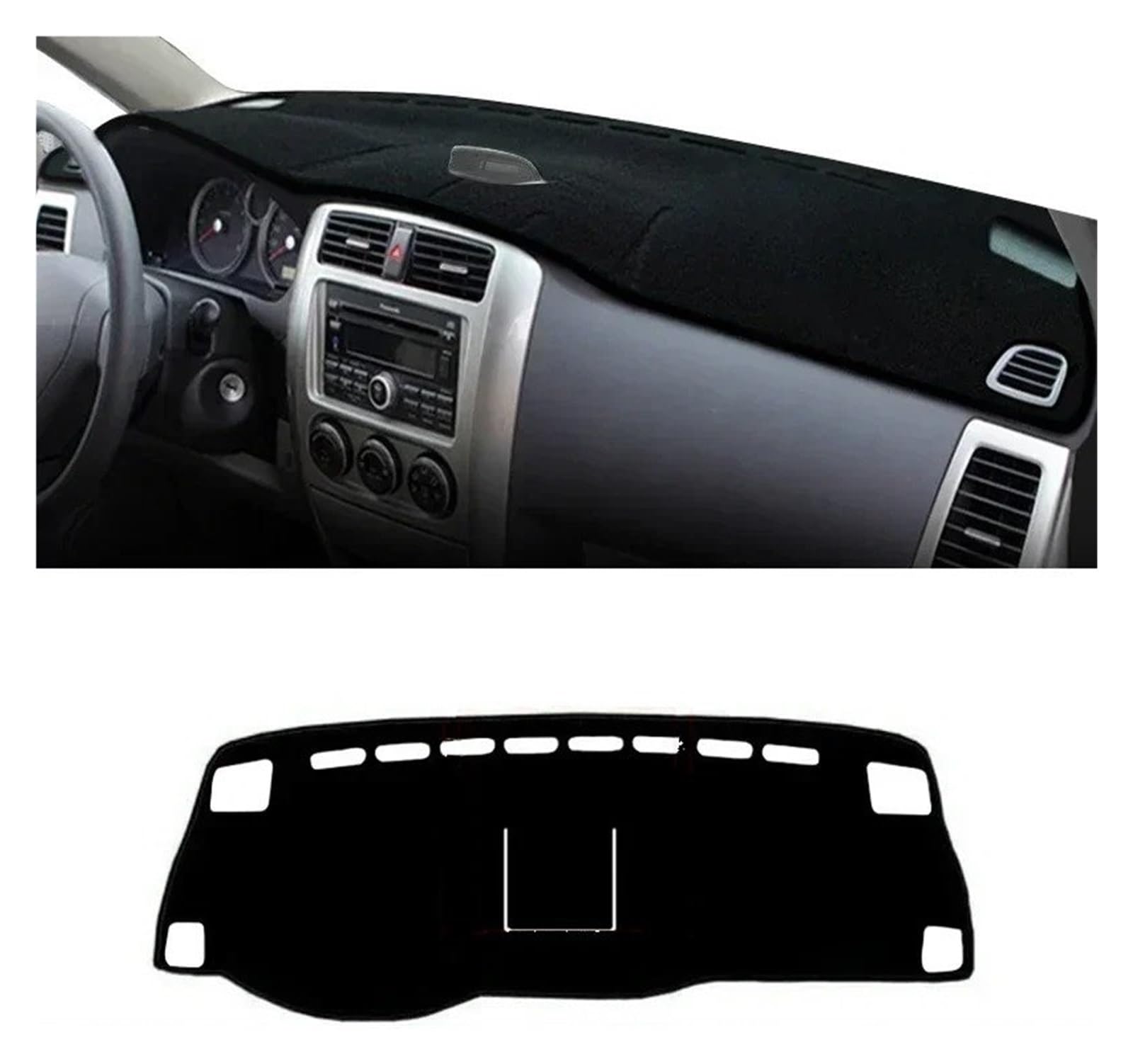 Armaturenbrettabdeckung Matte Für Suzuki Für Liana 2005-2013 LHD Auto Dashboard Abdeckung Dash Matte Sonnenschutz Nicht-Slip Pad Zubehör(A Black Side) von YAKISA