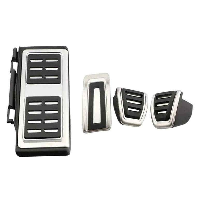 Auto Pedale Schutz Für VW Für Caddy Für Maxi Für MK4 2020-2023 Auto Bremse Fuß Pedale Gaspedal Pad Edelstahl Matte Innen Zubehör Fußstütze Pedale Abdeckplatte(4 PCS) von YAKISA