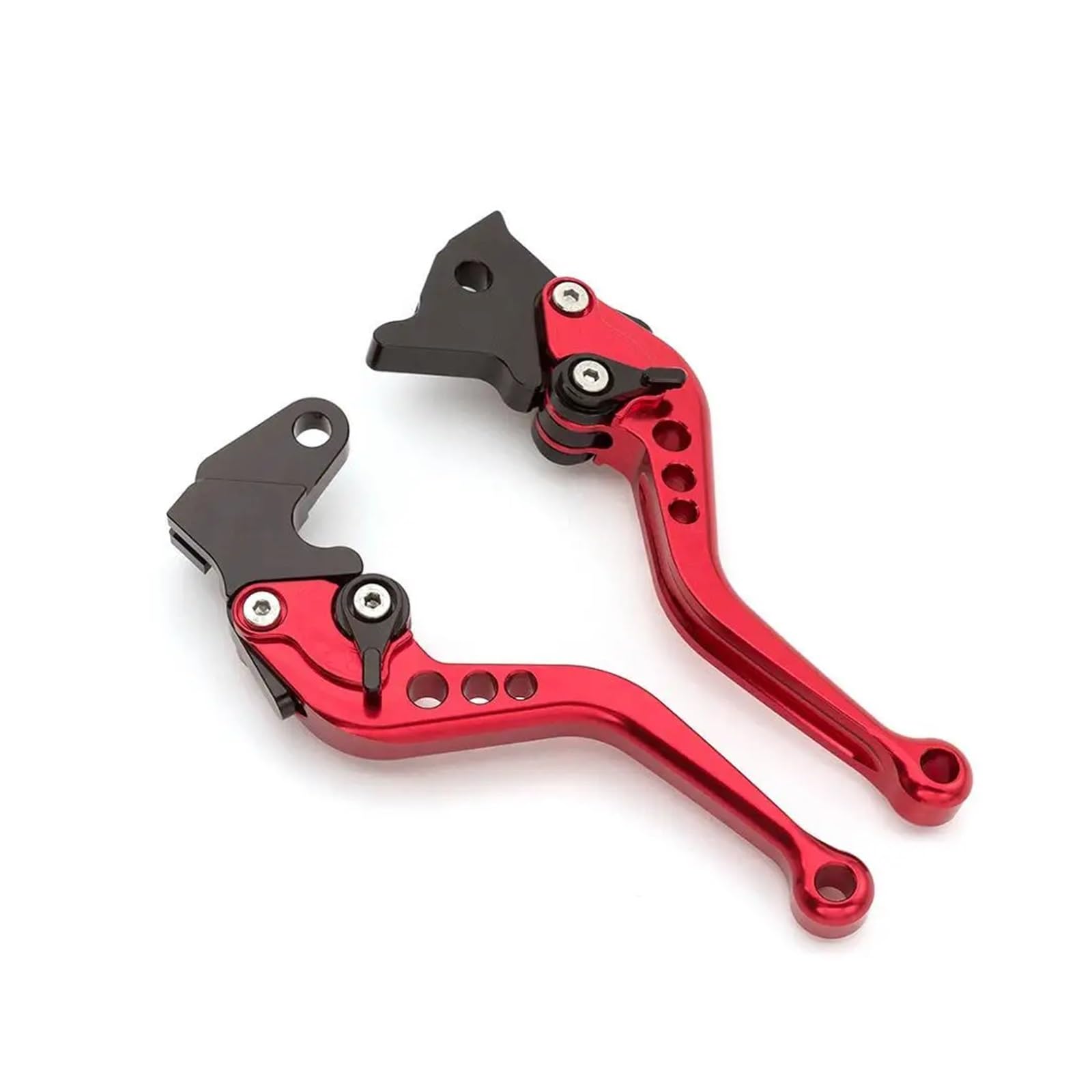 Brems Kupplungshebel Für BENELLI Für TNT 125 135 Für TNT 125 135 2016-2017 CNC-verstellbare Kurze Und Lange Motorradbremskupplungshebel Zubehör Griffgriff(Short Red) von YAKISA