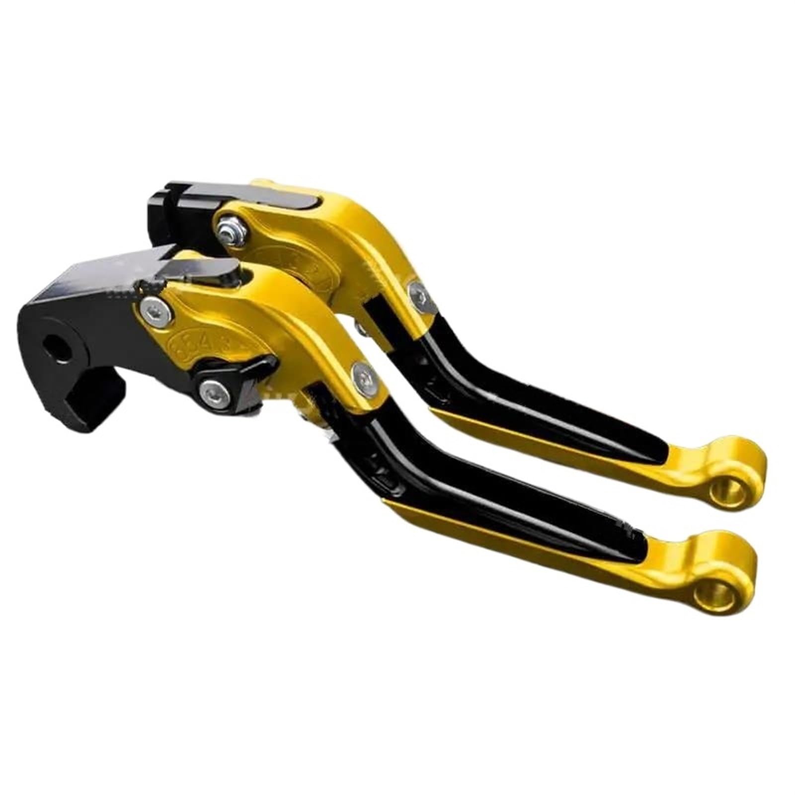 Brems Kupplungshebel Für NMAX 160/155/125 2015-2023 Kupplungshebel Bremshebelsatz Verstellbarer Klappgriffhebel Motorradzubehör(Gold-Black) von YAKISA