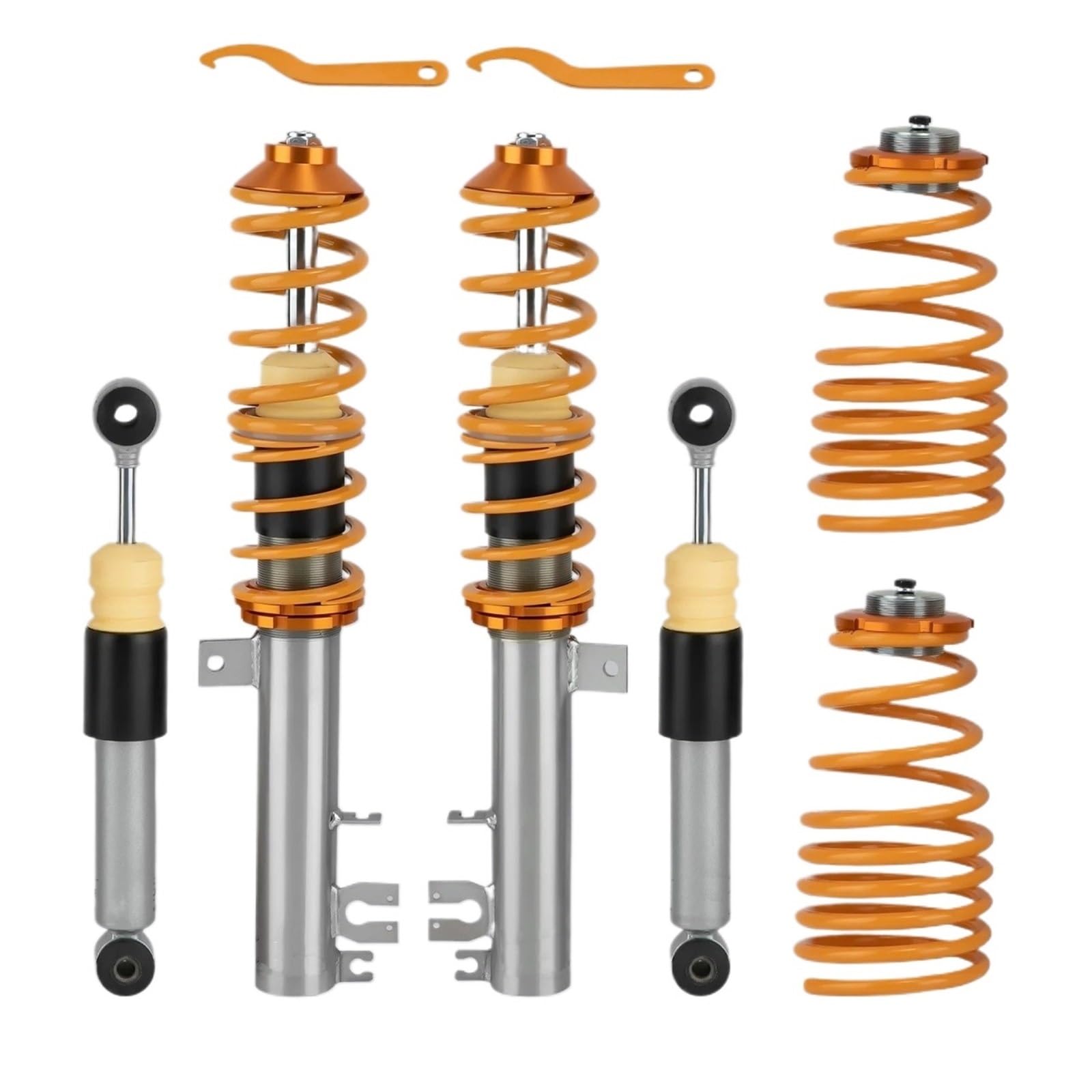Federbeinstoßdämpfer Für Ford Ka II Mk2 2008–2016 Für FIAT Für Panda Mk2 Höhenverstellbare Stoßdämpfer-Senkung Stoßdämpfer-Set Gewindefahrwerk Federbein Stoßdämpferaufhängung von YAKISA