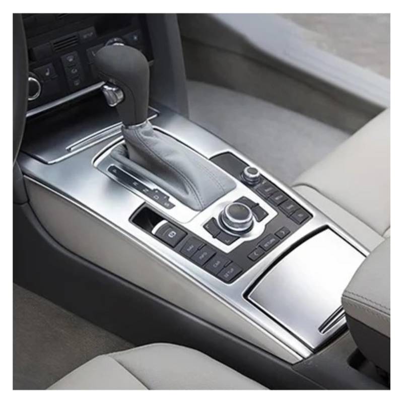 Für A6 Für C5 Für C6 Zentrale Steuerung Getriebe Shift Panel Multimedia Tasten Handauflage Auto Abdeckungen Aufkleber Trim Zubehör Auto Styling Auto Zentrale Steuerung Trim Aufkleber(A Model Silver) von YAKISA