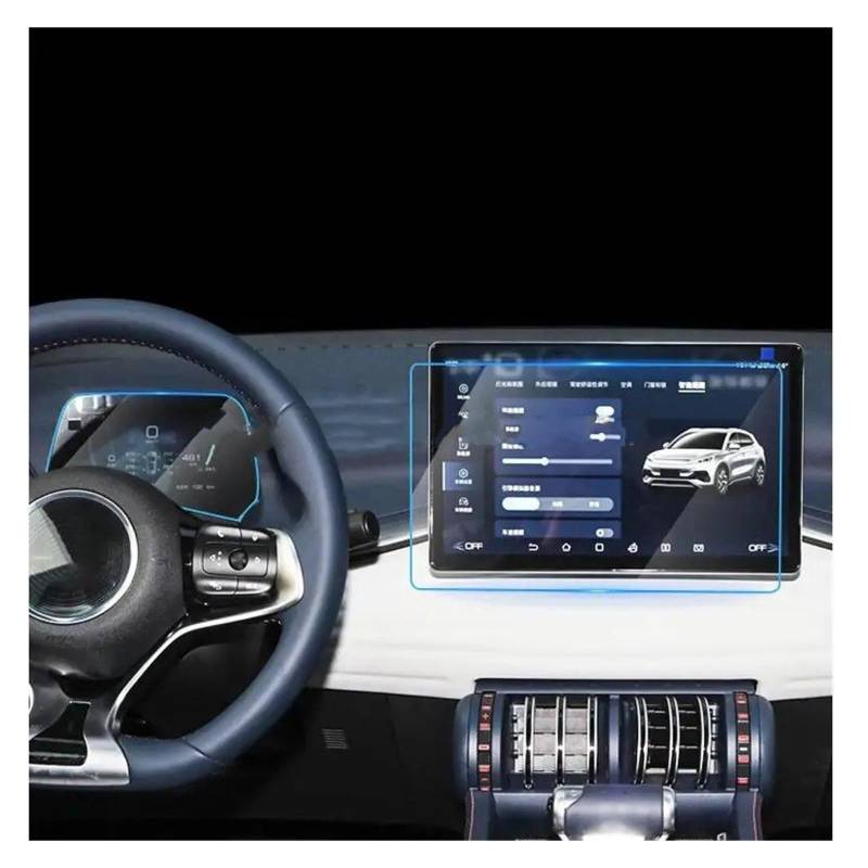 Für BYD Für Atto 3 Für Yuan Für Plus 2022 2023 Auto-Infotainment-Radio GPS-Navigations-Dashboard Displayschutzfolie Aus Gehärtetem Glas Navigation Schutzfolie Aus Gehärtetem Glas(12.8 inch 1set) von YAKISA