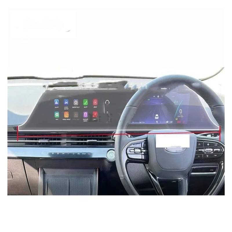 Für Chery Für OMODA 5 2022-2023 TPU Film Screen Protector Anti-Scratch-Film Accessori Auto GPS Navigation Schutz Film LCD Bildschirm Navigation Schutzfolie Aus Gehärtetem Glas(Style B 740x140mm) von YAKISA